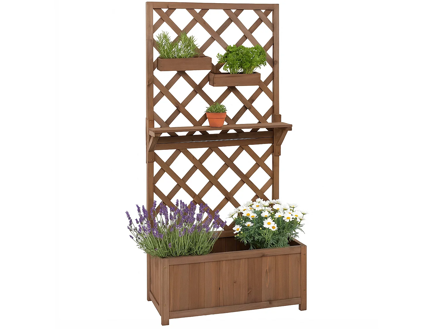 Canteiro elevado MCW-P68,  castanho