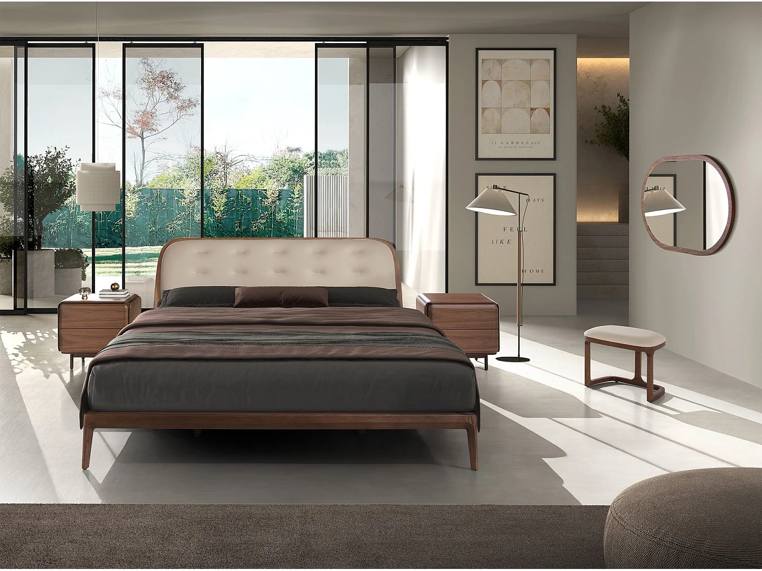 Banquette en similicuir couleur sable 5199 ANGEL CERDA