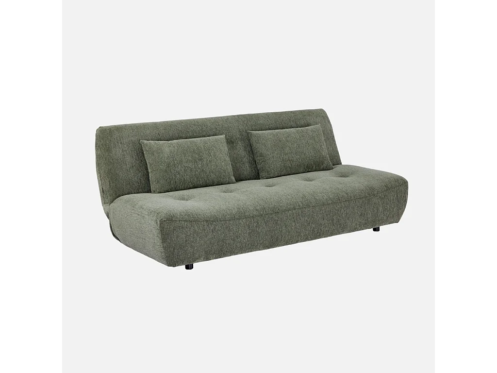 Banquette convertible tissu chenille 3 places vert - Klik