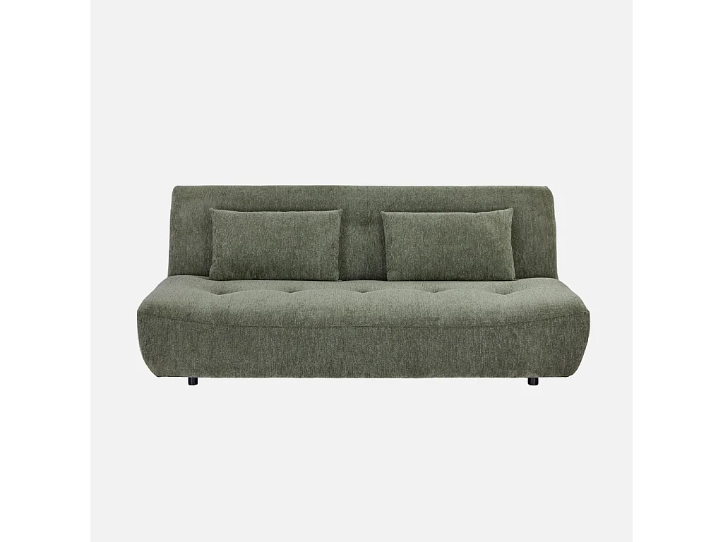 Banquette convertible tissu chenille 3 places vert - Klik