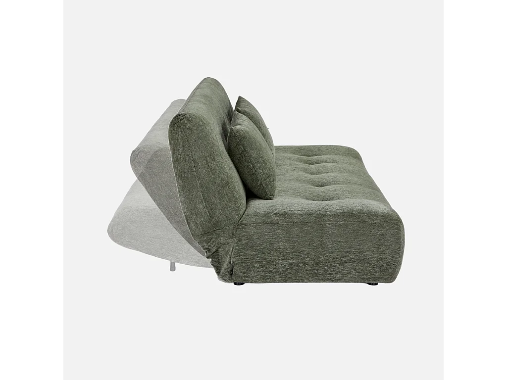 Banquette convertible tissu chenille 3 places vert - Klik
