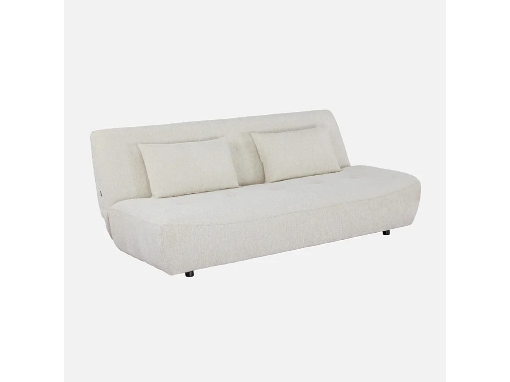 Banquette convertible tissu chenille 3 places blanc - Klik