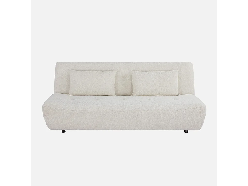 Banquette convertible tissu chenille 3 places blanc - Klik