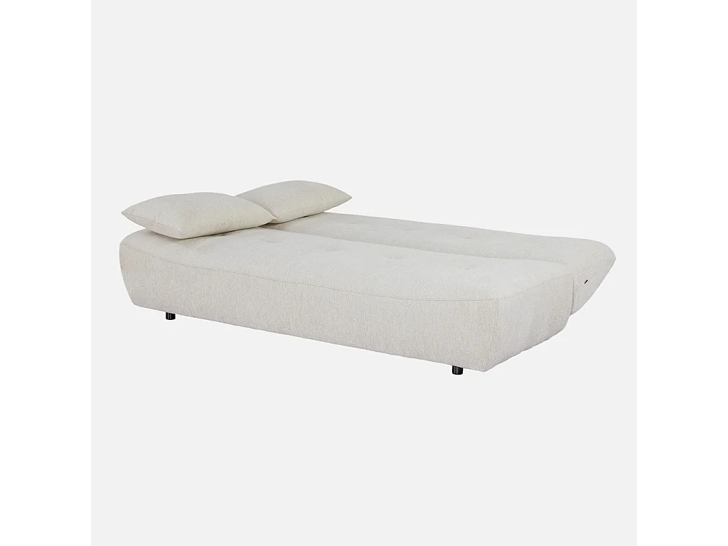 Banquette convertible tissu chenille 3 places blanc - Klik