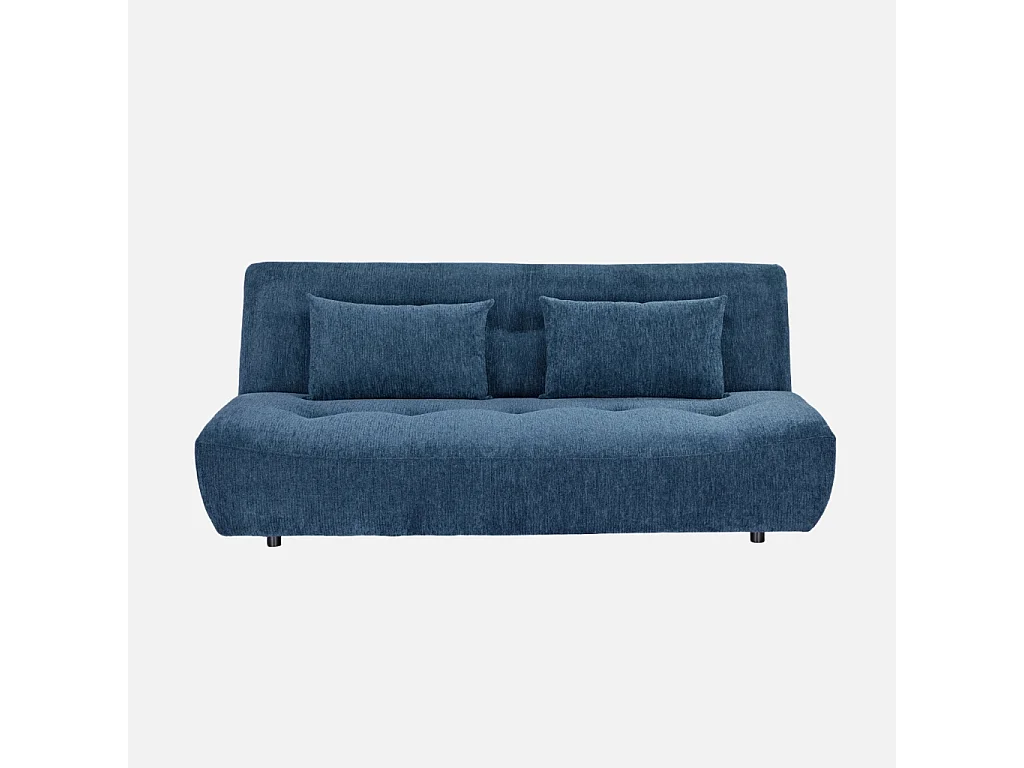 Banquette convertible tissu chenille 3 places bleu - Klik