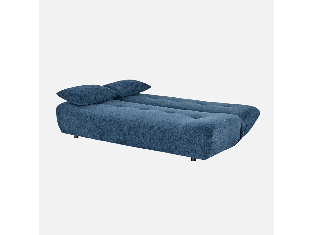 Banquette convertible tissu chenille 3 places bleu - Klik