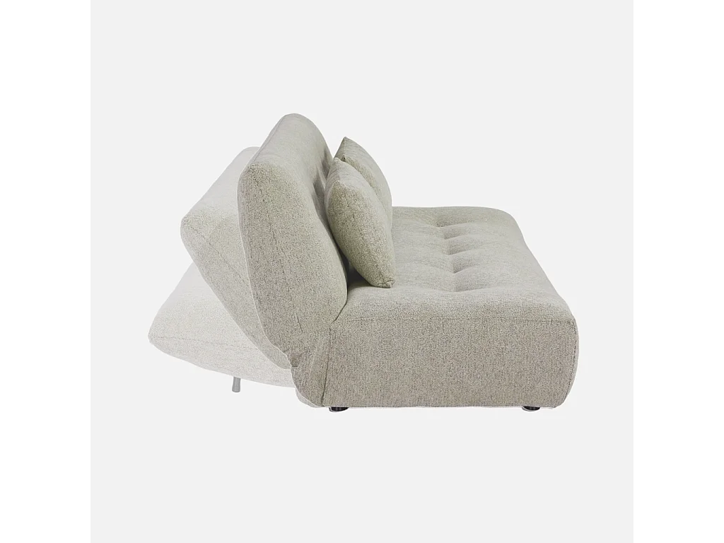 Sofá cama de tela chenilla, 3 plazas beige