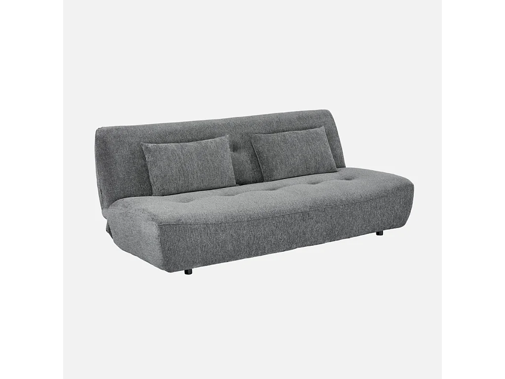 Banquette convertible tissu chenille 3 places gris - Klik