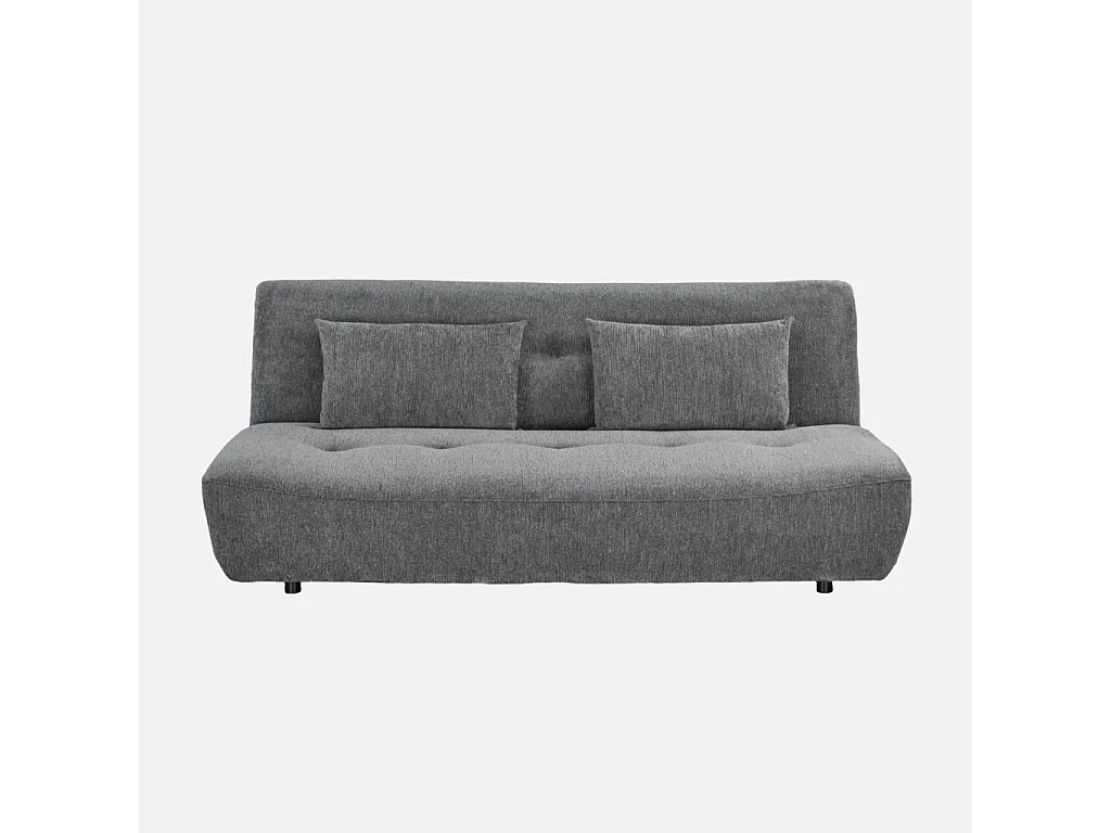 Banquette convertible tissu chenille 3 places gris - Klik