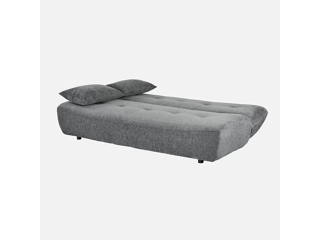 Banquette convertible tissu chenille 3 places gris - Klik