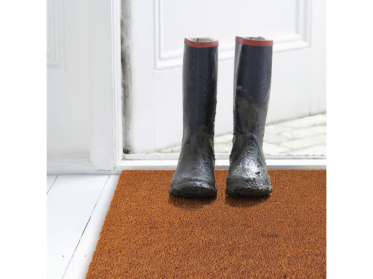 Tapis d'Entrée Brossant Coco 40x60cm, Ultra Efficace, Fibre Naturelle - QUORE