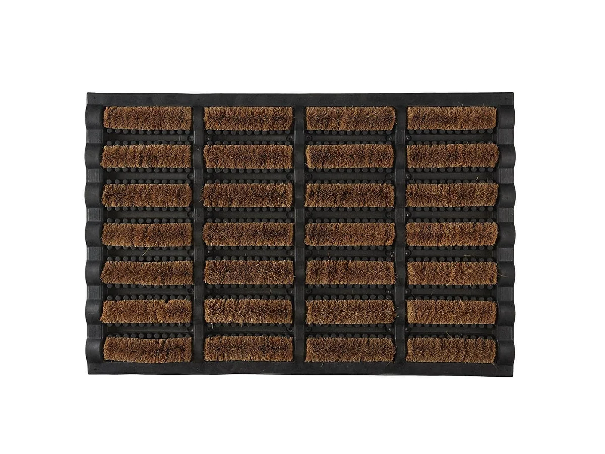 Tapis d'Entrée Grattoir Coco et Caoutchouc 40x60cm, Idéal pour Nettoyer les Chaussures, Résistant - QUORE