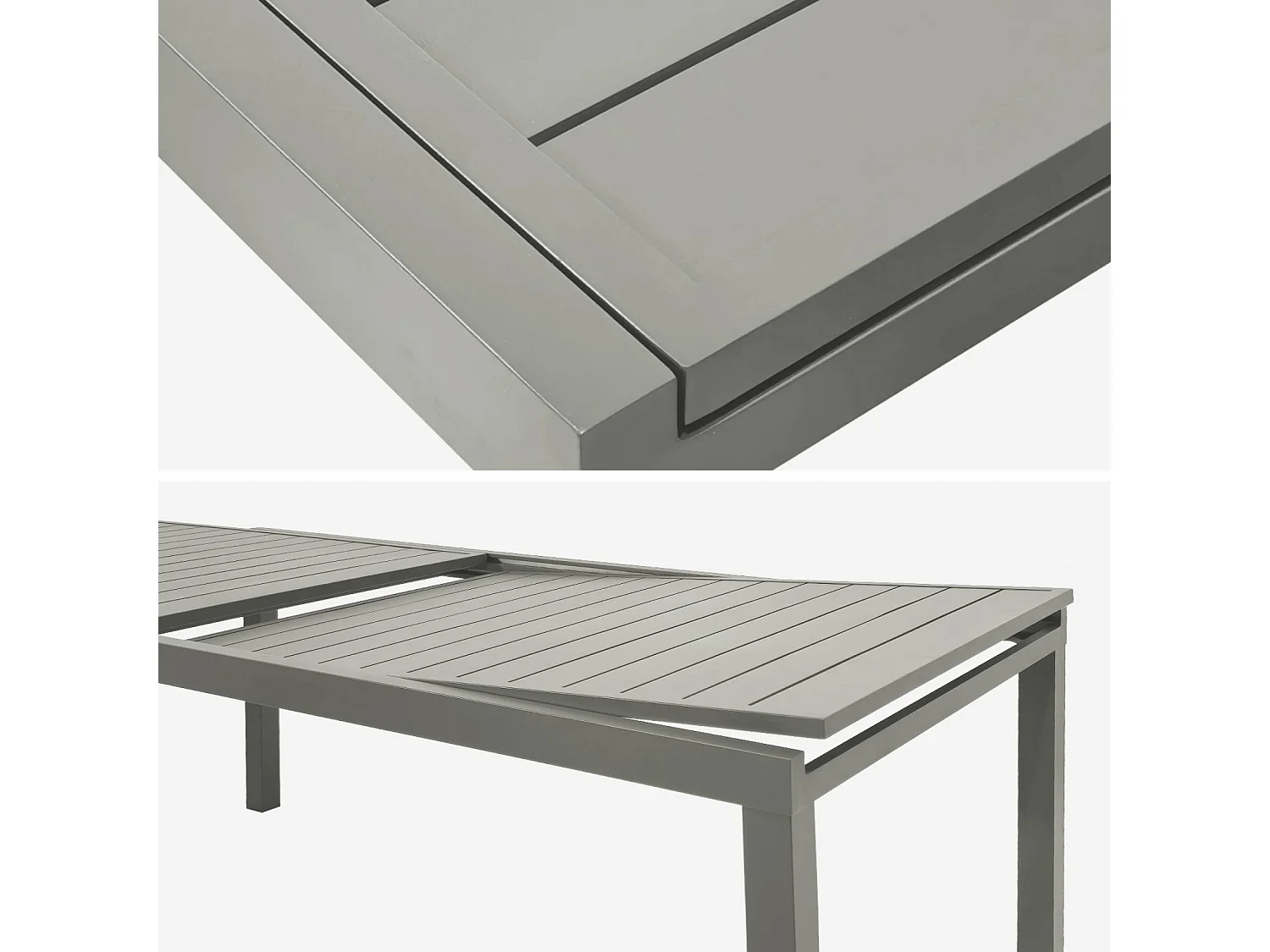 Table de jardin extensible aluminium 10-12 places kaki - Elora