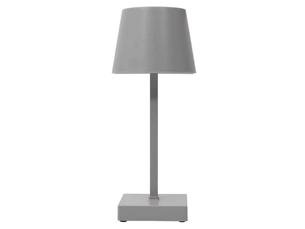Lampe à poser led tactile taupe rechargeable USB avec 3 intensités de lumière blanche