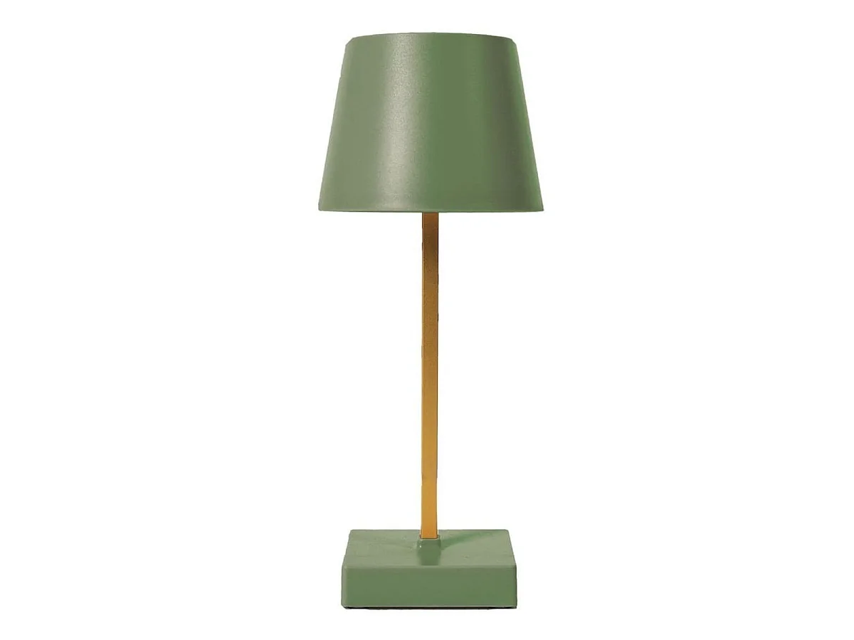 Lampe à poser led tactile vert rechargeable USB avec 3 intensités de lumière blanche