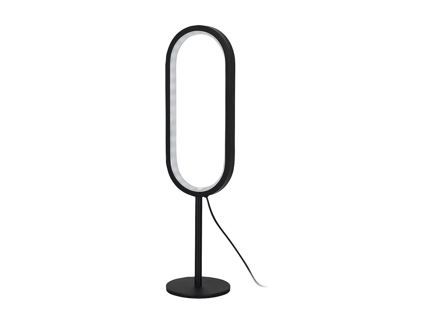 Lampe à poser led anneau 77 leds blanc chaud (H40,5cm) rechargeable USB