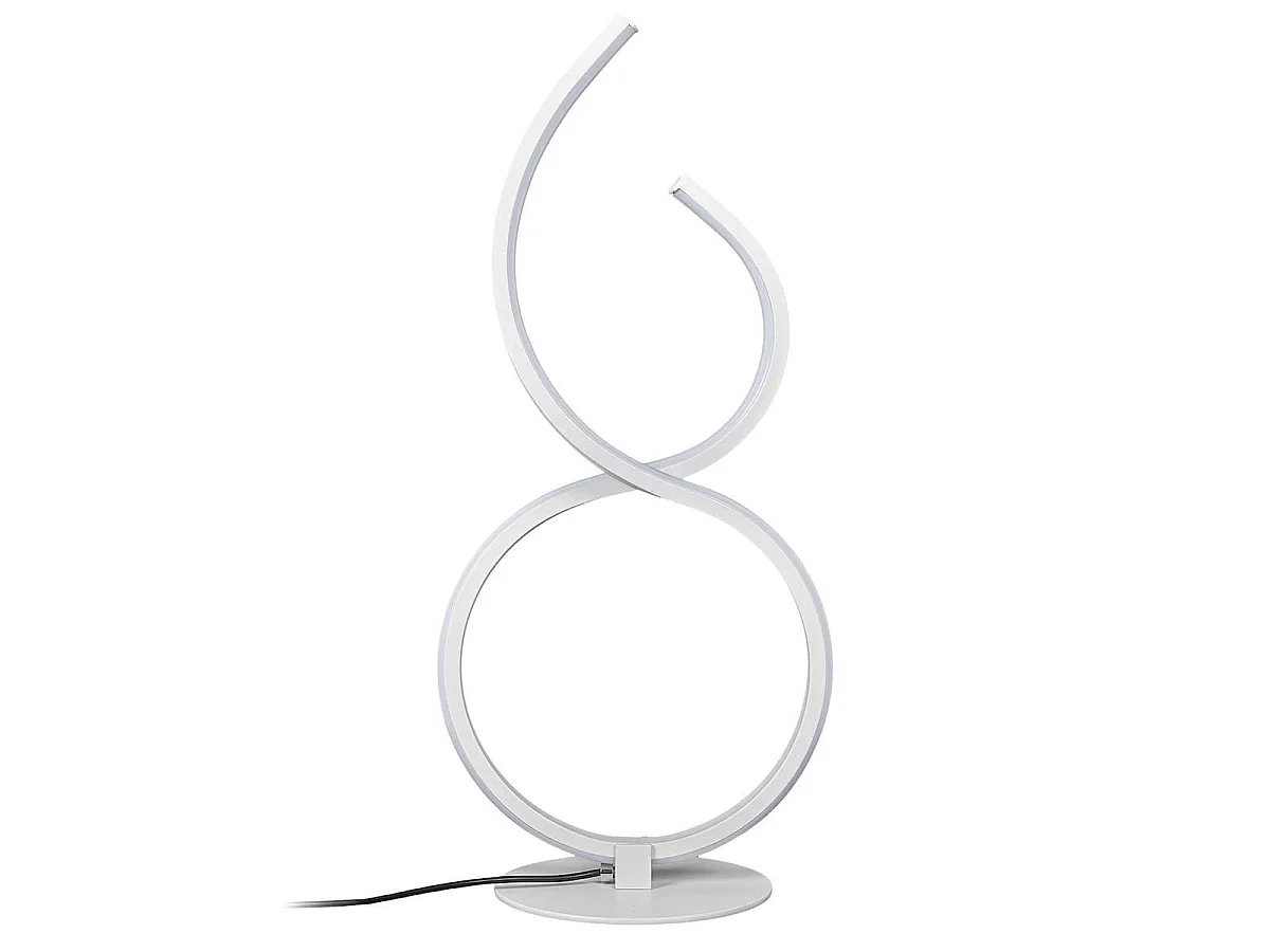 Lampe LED design blanc à poser éclairage blanc chaud