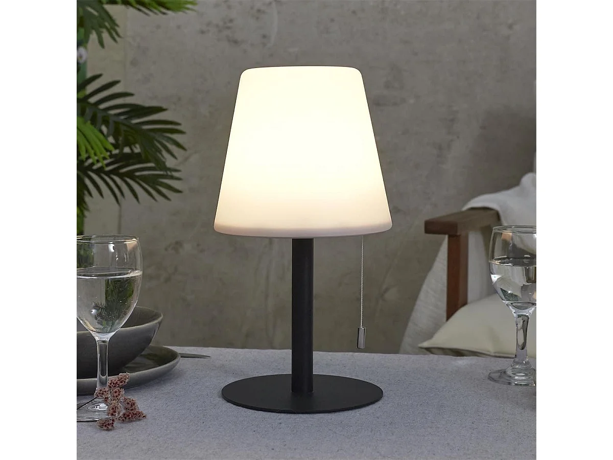 Lampe à poser en polypropylène noir led multicolore (H30cm) rechargeable USB