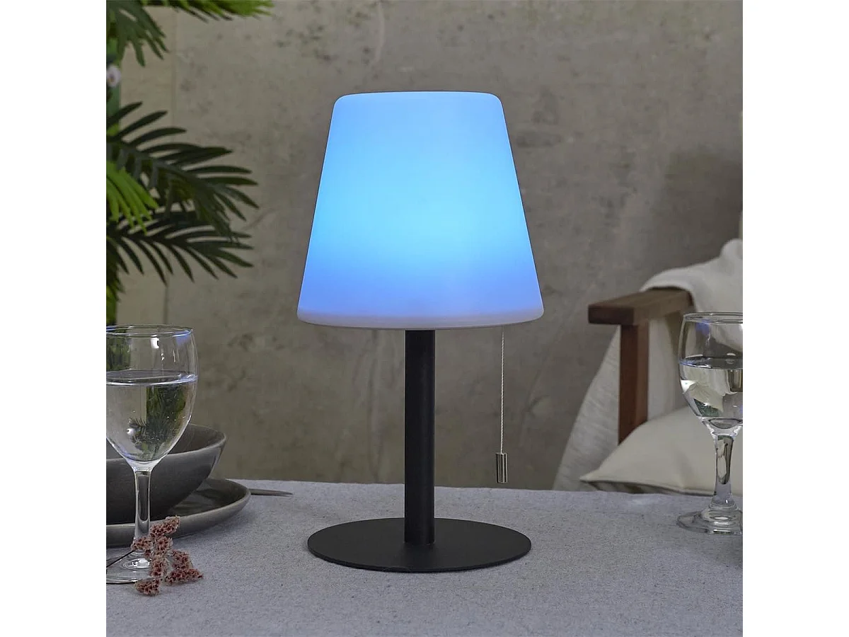 Lampe à poser en polypropylène noir led multicolore (H30cm) rechargeable USB