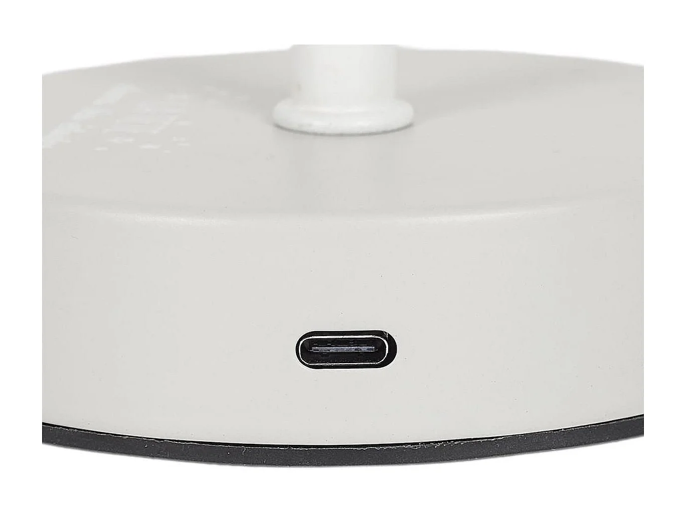 Lampe à poser blanche abat-jour étoiles ajouré rechargeable USB-C
