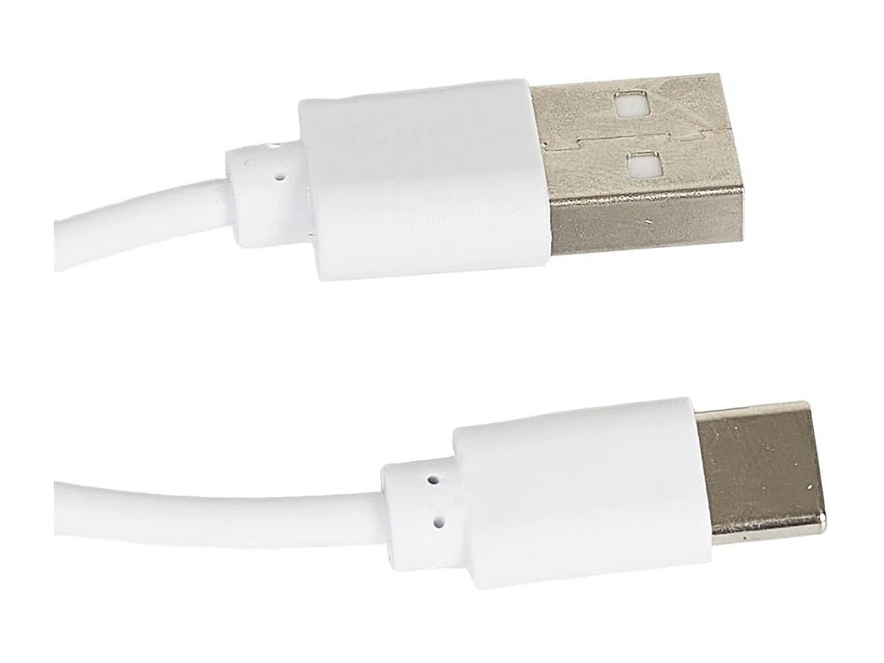 Lampe à poser blanche abat-jour étoiles ajouré rechargeable USB-C