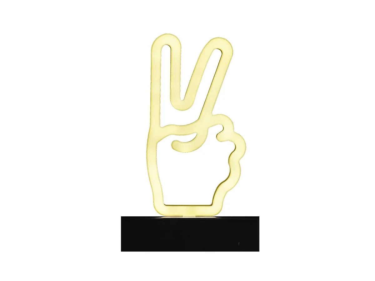 Lampe led effet neon décorative peace sur piles
