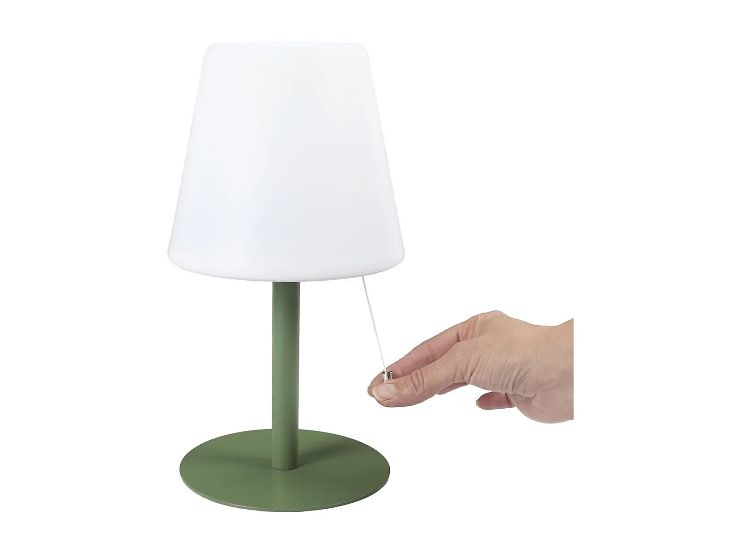 Lampe à poser en polypropylène vert led multicolore (H30cm) rechargeable USB
