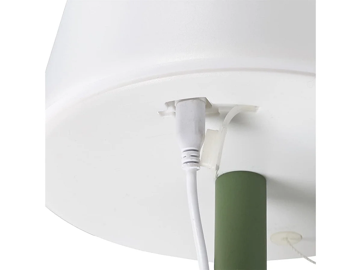 Lampe à poser en polypropylène vert led multicolore (H30cm) rechargeable USB
