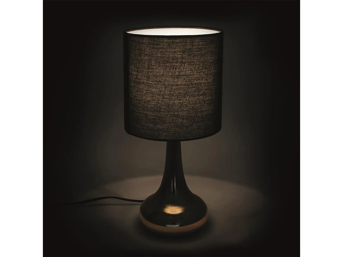 Lampe Tactile Noire et Dorée - TOUCH