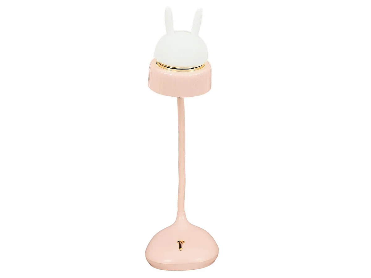 Lampe ou veilleuse de bureau led chat rose kawaii rechargeable avec 3 niveaux de luminosité