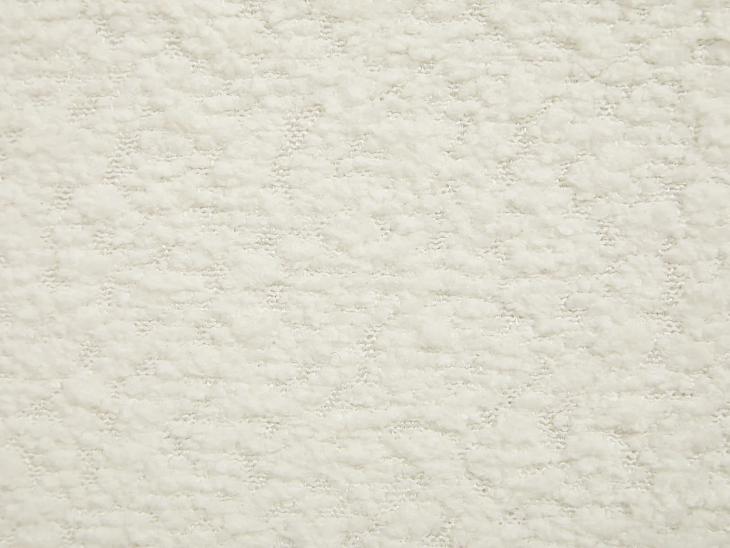 Fauteuil de bureau - Tissu bouclette - Blanc et noir - ODUNE