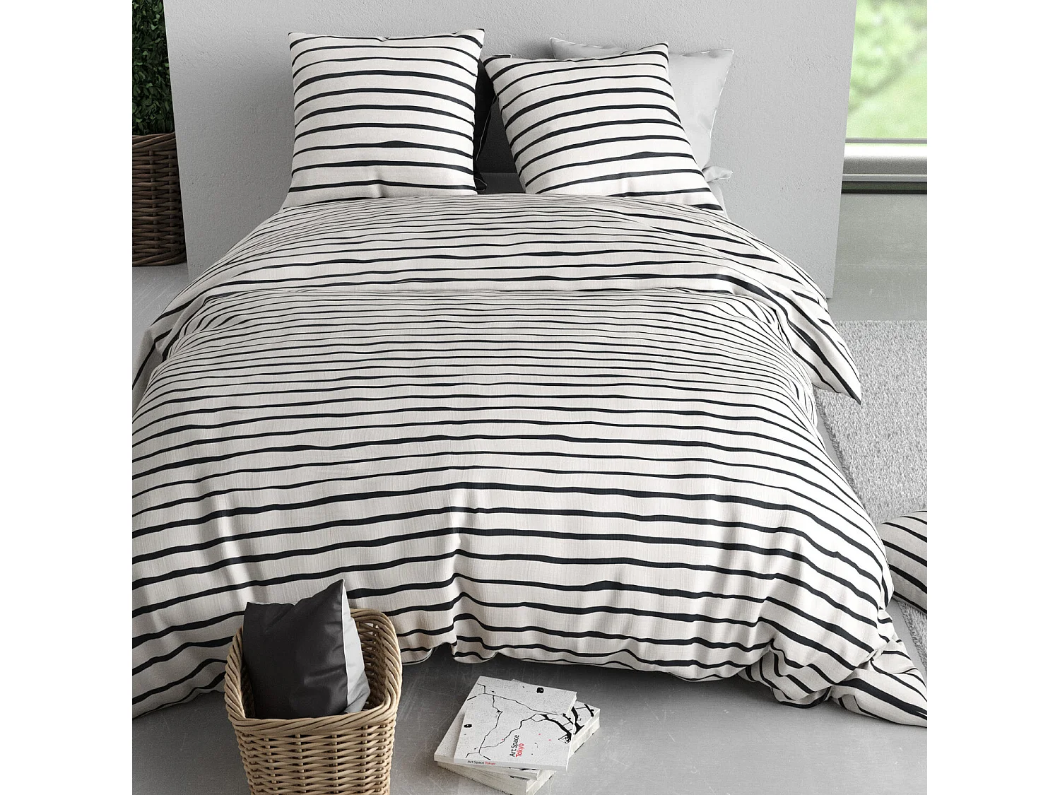 Parure housse de couette roxanne polycoton imprimée