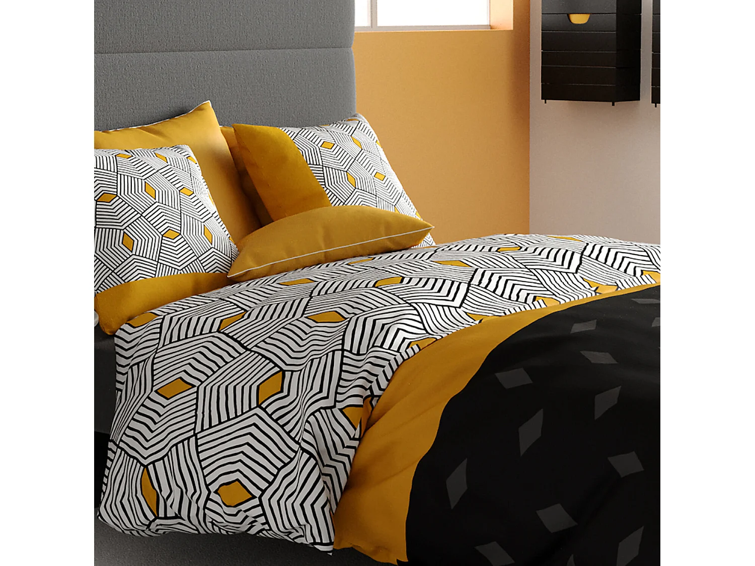 Parure Housse De Couette  Faro 100% Coton Imprimée