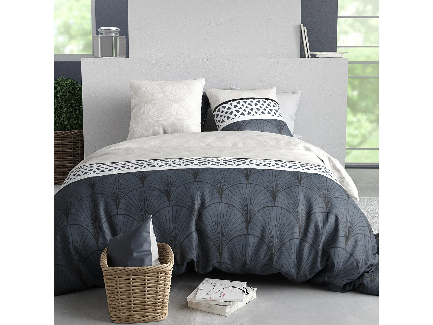 Parure housse de couette ARCADIA Coton 57 fils