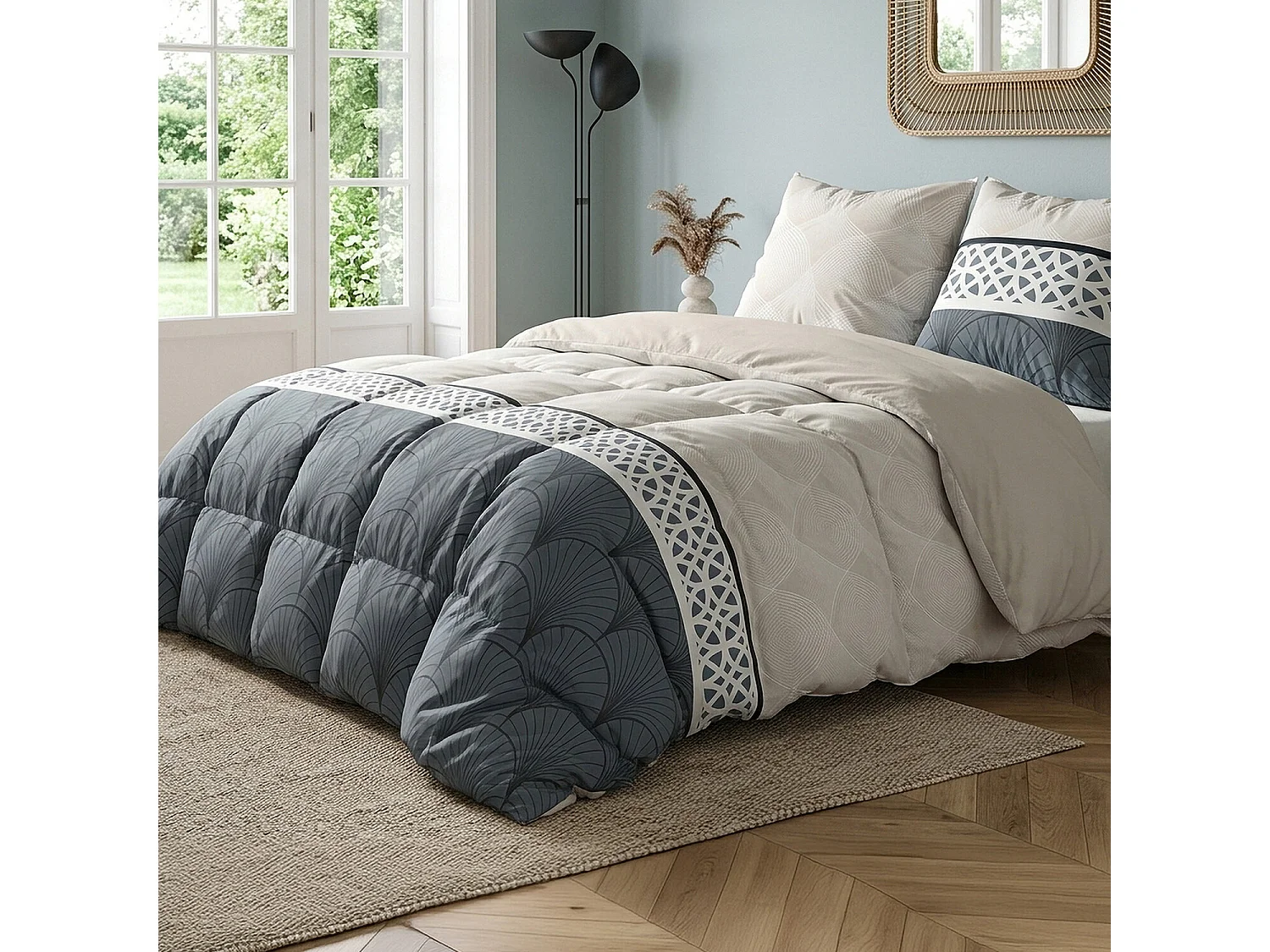 Parure housse de couette ARCADIA Coton 57 fils