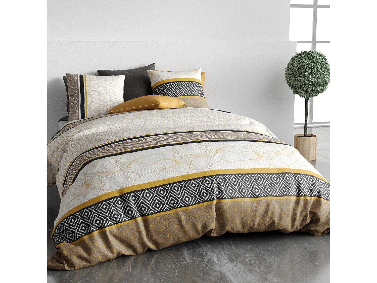 Parure Housse De Couette  Carioca 100% Coton Imprimée