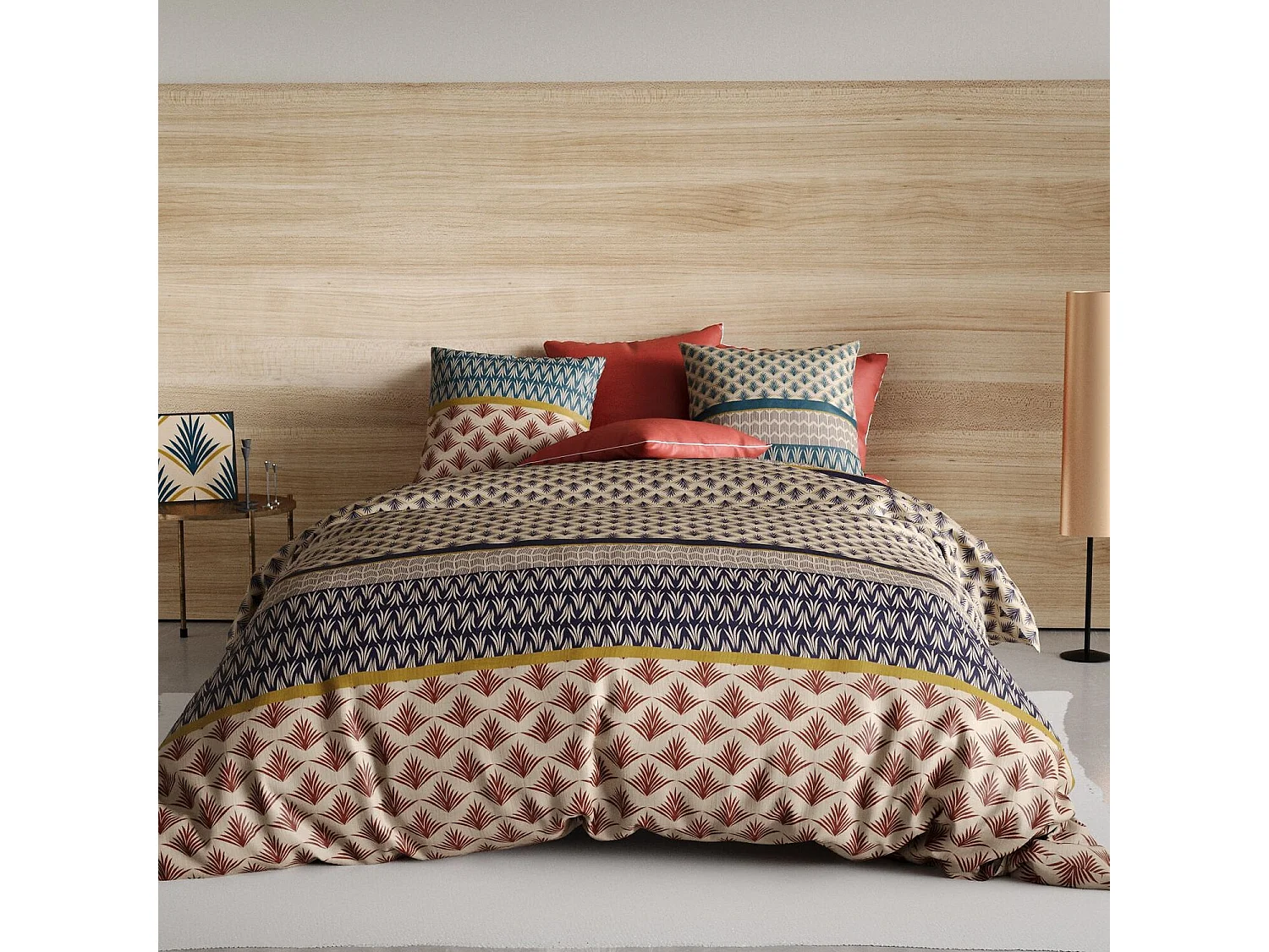 Parure Housse De Couette  Manille 100% Coton Imprimée