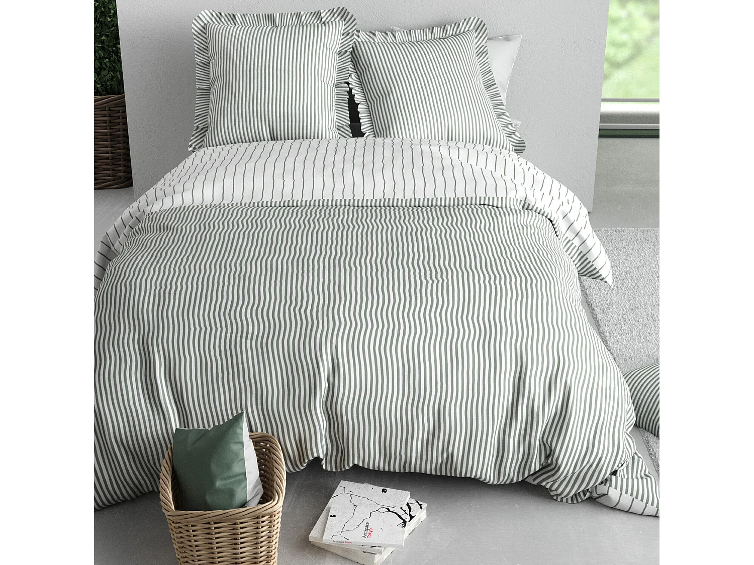 Parure Housse De Couette  Napoli 100% Coton Imprimée