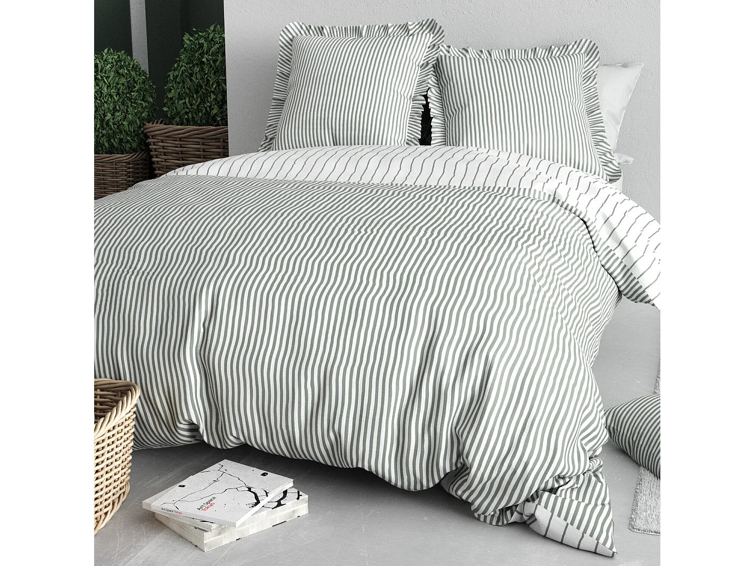 Parure Housse De Couette  Napoli 100% Coton Imprimée