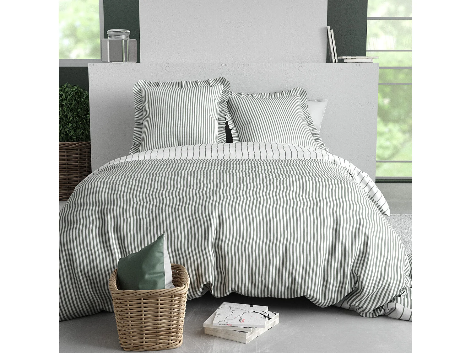 Parure Housse De Couette  Napoli 100% Coton Imprimée