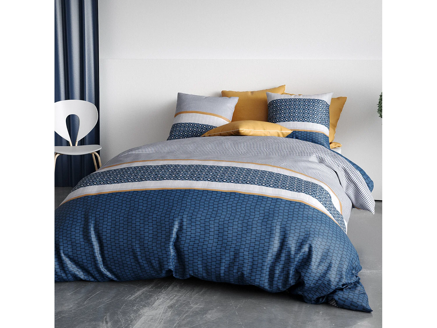 Parure Housse De Couette  Zante 100% Coton Imprimée