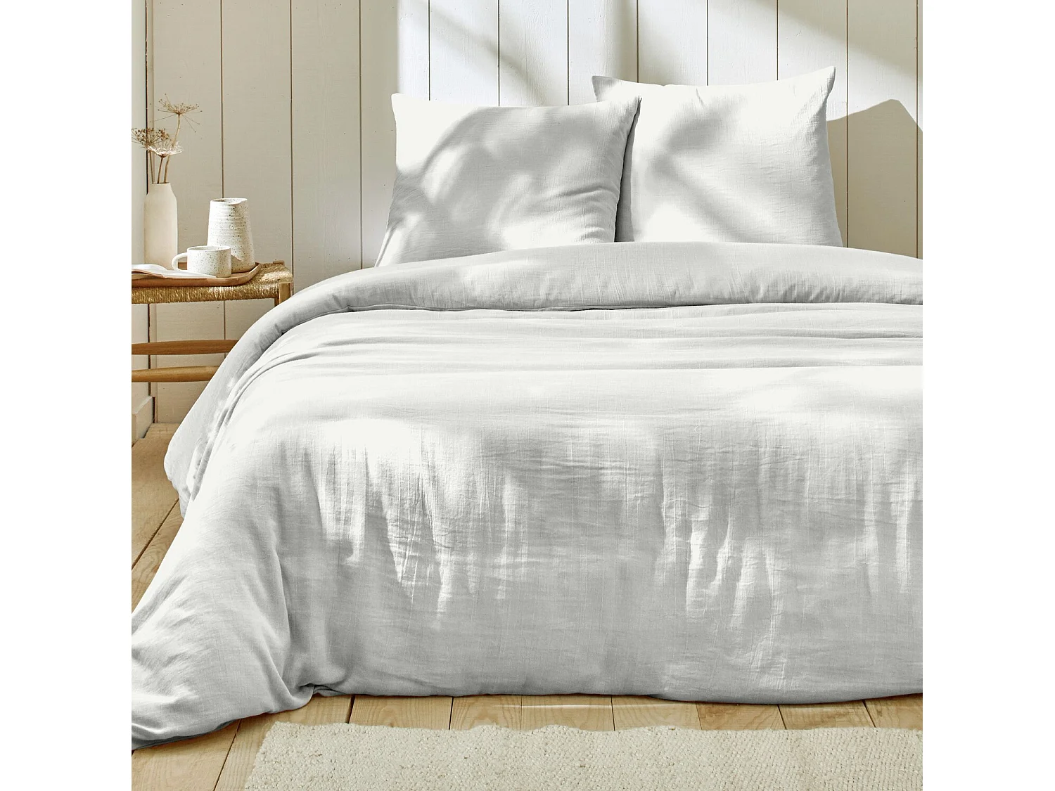 Parure Housse De Couette 100% Gaze De Coton
