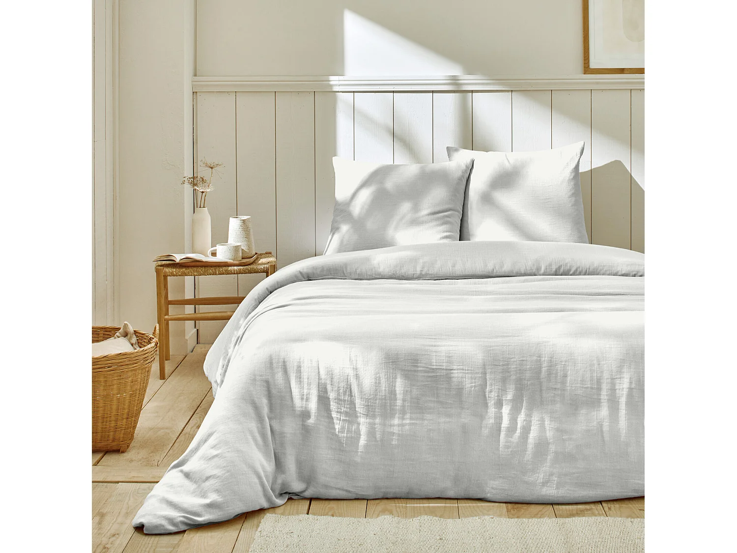 Parure Housse De Couette 100% Gaze De Coton