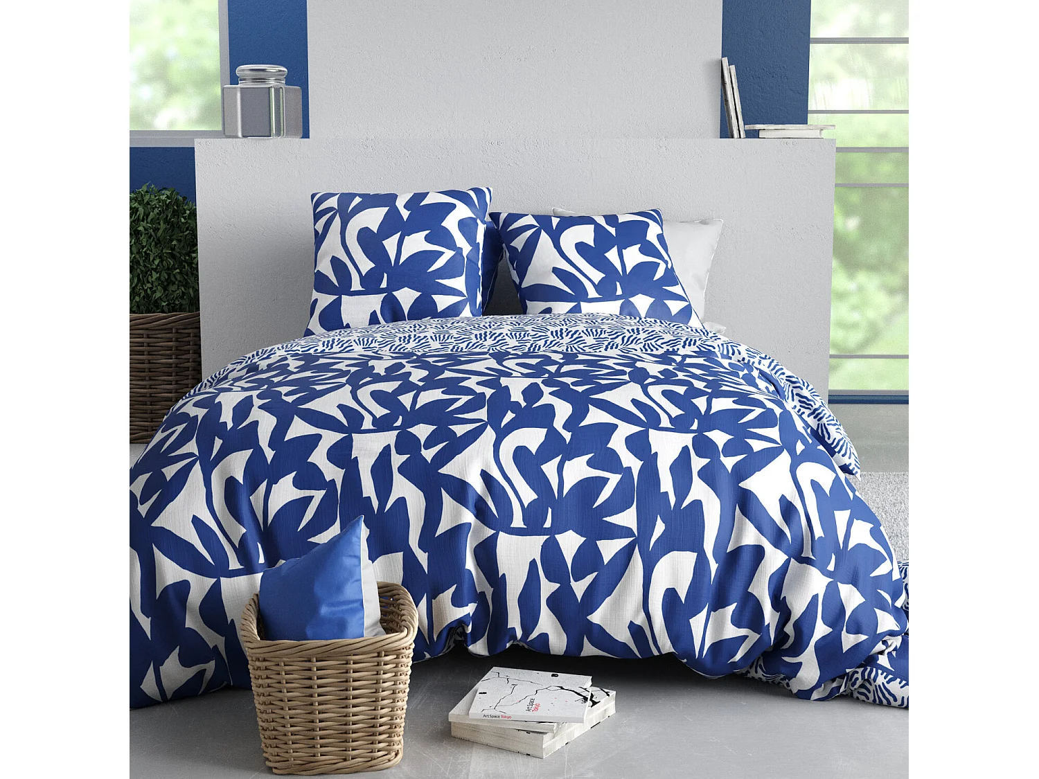 Parure Housse De Couette  Nereide 100% Coton Imprimée