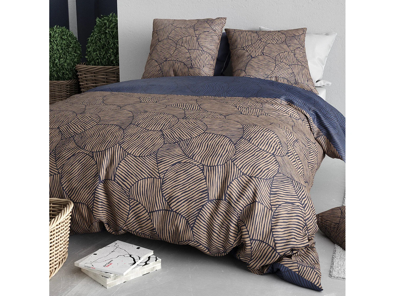 Parure Housse De Couette  Ninon 100% Coton Imprimée