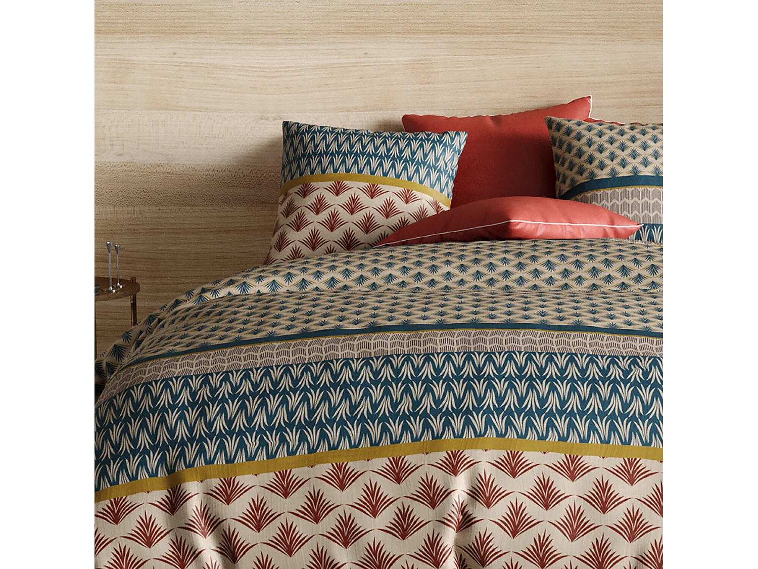 Parure Housse De Couette  Manille 100% Coton Imprimée