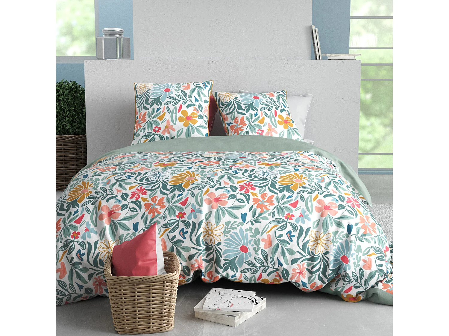 Parure housse de couette THELMA Coton Satin