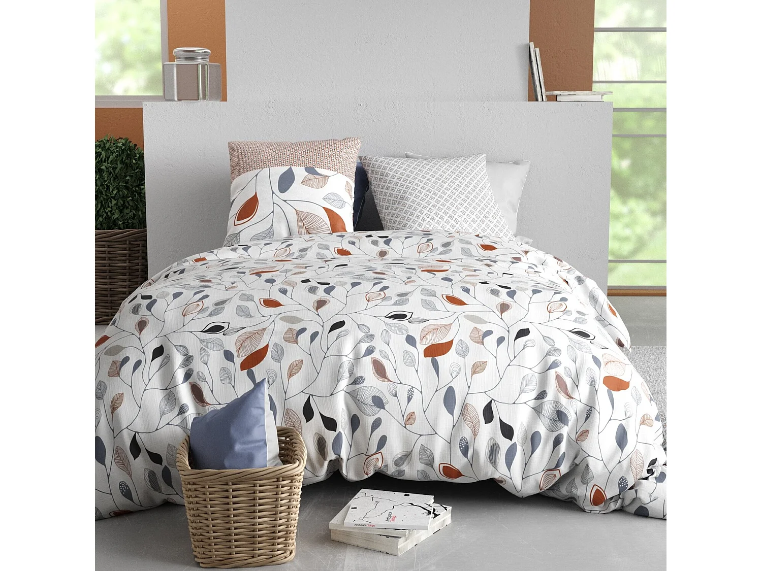 Parure housse de couette FLOLIA Coton 57 fils