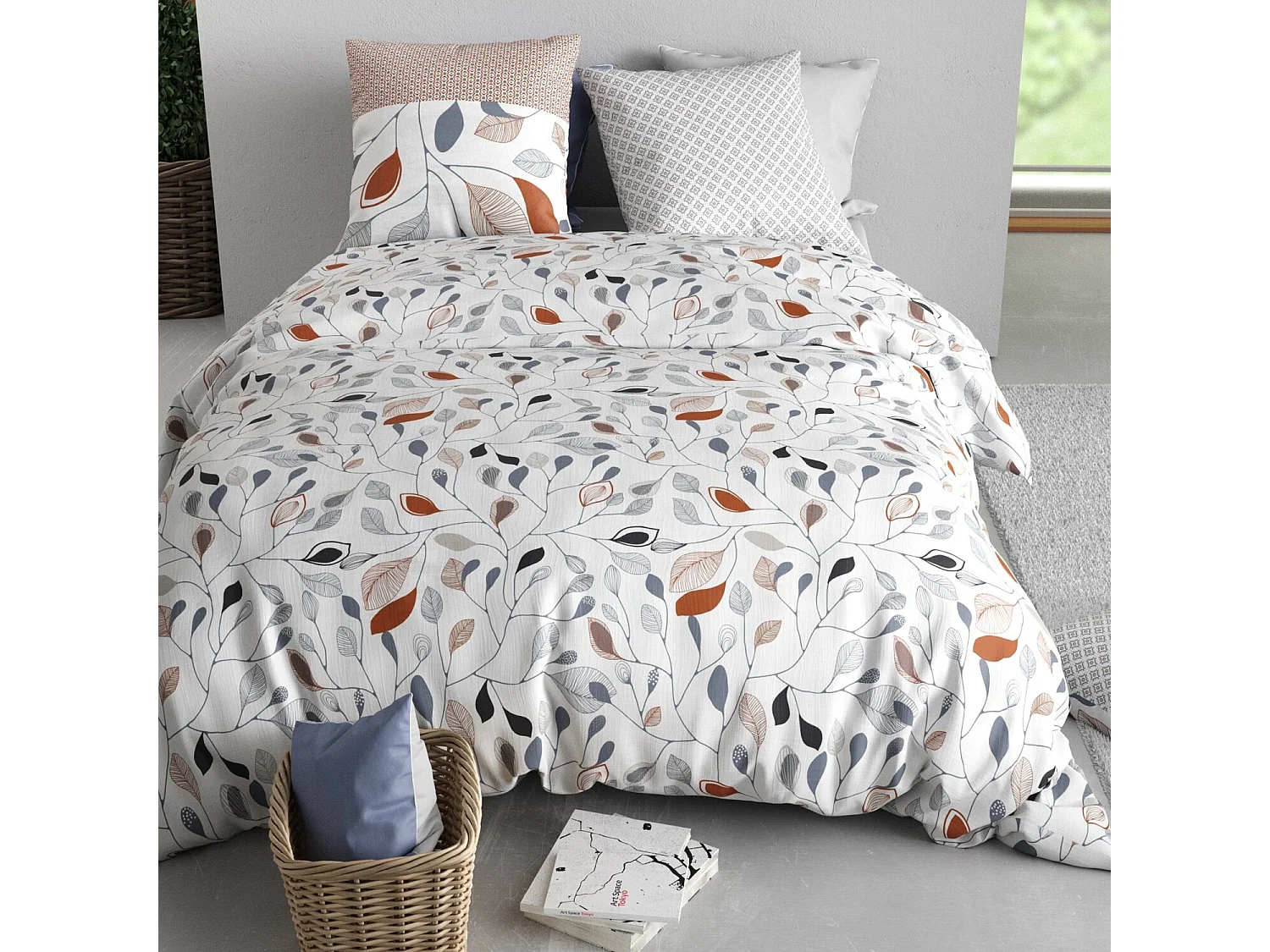 Parure housse de couette FLOLIA Coton 57 fils