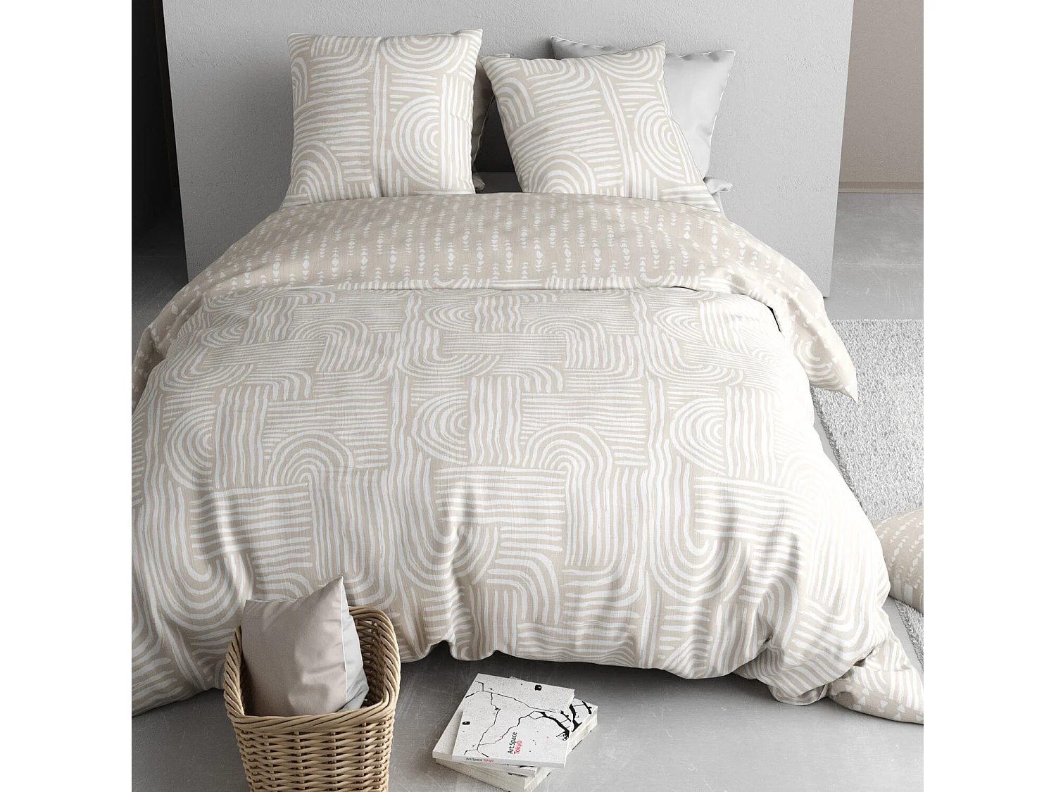 Parure housse de couette fado coton imprimée